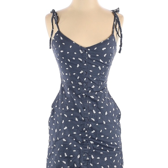 Abercrombie & Fitch Blue Spot Sundress with Tie Shoulders - Picture 5 of 6
